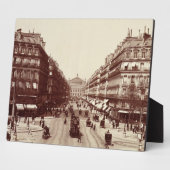 Plaque Photo Avenue de l'Opéra, Paris (photo sépia) (Côté)