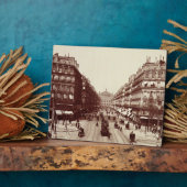 Plaque Photo Avenue de l'Opéra, Paris (photo sépia) (Côté)