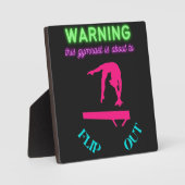 Plaque Photo Avertissement Ce Gymnaste Est Sur Le Point De Craq (Recto)