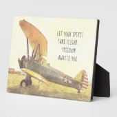 Plaque Photo Avion "Liberté" CUSTOM Biplane (Côté)