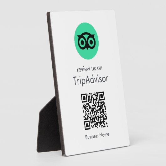 Plaque Photo Avis Tripadvisor | Business Review QR Code (Côté)