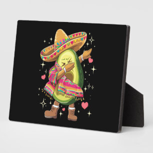 Plaque Photo Avocat qui fait dabber le Cinco De Mayo Poncho Mex