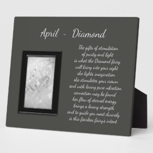Plaque Photo avril Birthstone Diamond