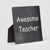Plaque Photo Awesome enseignant Chalkboard Design Idée cadeau (Recto)