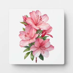 Plaque Photo Azalea peinture aquarelle