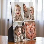 Plaque Photo Baby 4 Photo Collage Cute Picture Instagram<br><div class="desc">Capture your baby’s cutest moments with this Baby 4-Photo Collage Instagram-Style Plaque, designed to showcase four special photos in a clean, social-inspired grid layout. Perfect for nurseries, desks, or gifting to grandparents, this personalized plaque brings charm and modern style to any space. Add your baby’s name, birthdate, or a sweet...</div>