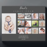 Plaque Photo Baby Boy First Year Photo Collage 12 mois Cadeau<br><div class="desc">Baby Boy First Year Photo Collage 12 mois Cadeau</div>