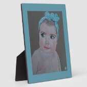 Plaque Photo Baby Portrait Painting by Alfred Fox (Côté)