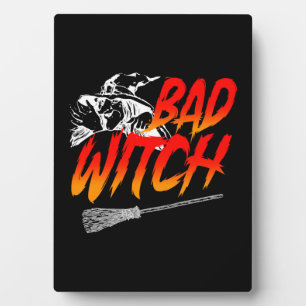 Plaque Photo Bad Witch Halloween