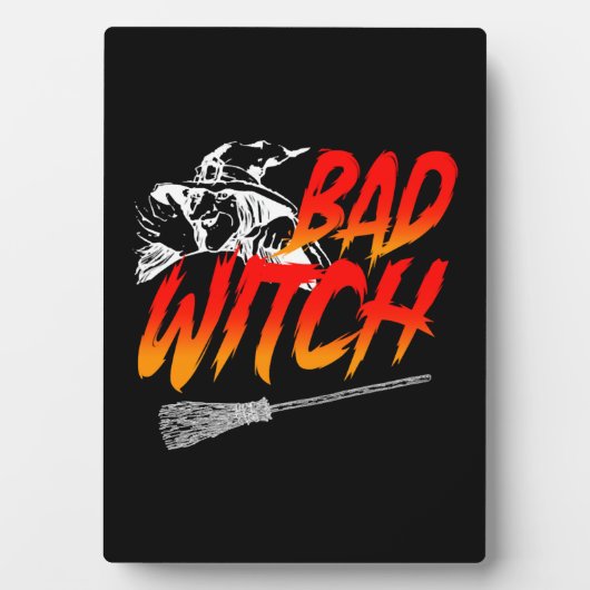 Plaque Photo Bad Witch Halloween (Devant)
