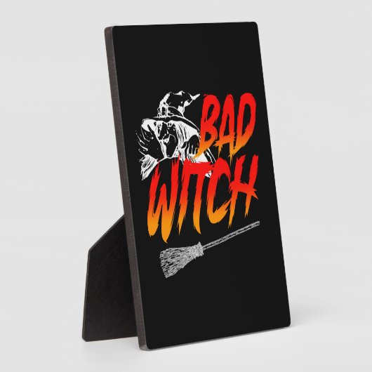 Plaque Photo Bad Witch Halloween (Côté)