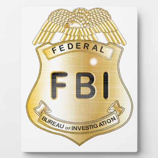 Plaque Photo Badge du FBI (Devant)