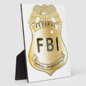 Plaque Photo Badge du FBI (Côté)