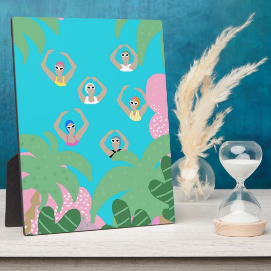 Plaque Photo Baigneurs artistiques | Illustration de natation a (Côté)