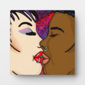 Plaque Photo Baiser romantique | Romance interraciale (Devant)