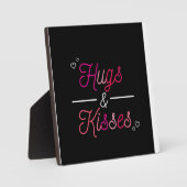 Plaque Photo baisers et embrassades pour valentine et pour touj (Recto)