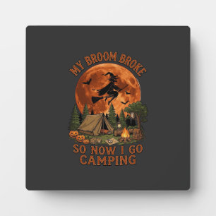 Plaque Photo Balai Casse Halloween Sorcière Camping Tente Feu d