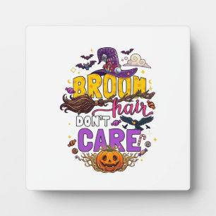 Plaque Photo Balai Cheveux N'importe Halloween Sorcière Chapeau