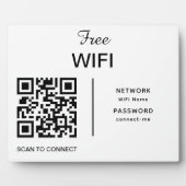 Plaque Photo Balayage de code QR du réseau Wifi pour connecter  (Devant)