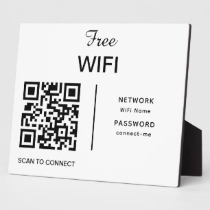 Plaque Photo Balayage de code QR du réseau Wifi pour connecter