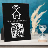 Plaque Photo Balayage de code QR Wifi pour connecter auto-adhés (Côté)