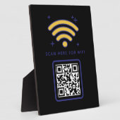 Plaque Photo Balayage de code QR Wifi pour connecter auto-adhés (Côté)