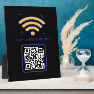 Plaque Photo Balayage de code QR Wifi pour connecter auto-adhés