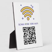 Plaque Photo Balayage de code QR Wifi pour connecter auto-adhés (Côté)