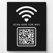 Plaque Photo Balayage de code QR Wifi pour connecter auto-adhés (Devant)