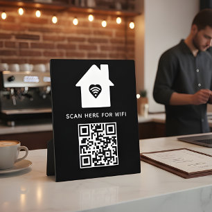 Plaque Photo Balayage de code QR Wifi pour connecter auto-adhés