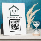 Plaque Photo Balayage de code QR Wifi pour connecter auto-adhés (Côté)