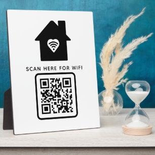 Plaque Photo Balayage de code QR Wifi pour connecter auto-adhés