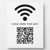 Plaque Photo Balayage de code QR Wifi pour connecter auto-adhés (Devant)