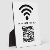 Plaque Photo Balayage de code QR Wifi pour connecter auto-adhés (Côté)