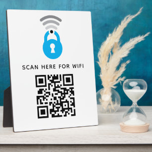 Plaque Photo Balayage de code QR Wifi pour connecter auto-adhés