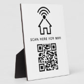 Plaque Photo Balayage de code QR Wifi pour connecter auto-adhés (Côté)