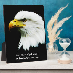 Plaque Photo Bald Eagle Photo sur Black
