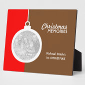 Plaque Photo Balle décorative de Noël (Côté)