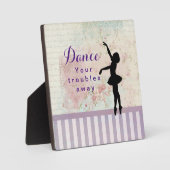 Plaque Photo Ballerina Silhouette Dansez vos problèmes loin (Recto)