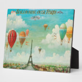 Plaque Photo Balloquer sur Paris Art Vintage voyage (Côté)