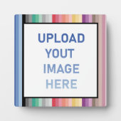 Plaque Photo Bandes colorées (Devant)