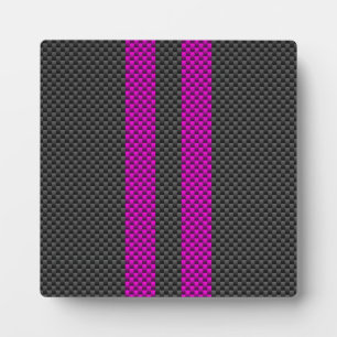 Plaque Photo Bandes de course Fuchsia dans le style de la fibre