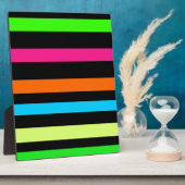 Plaque Photo Bandes de néon (Côté)