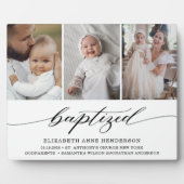 Plaque Photo Baptisé Photo moderne Collage Baptême Keepsaké (Devant)