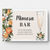 Plaque Photo Bar Orange Blossom Mimosa (Devant)