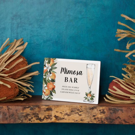 Plaque Photo Bar Orange Blossom Mimosa (Côté)