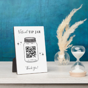 Plaque Photo Bar Salon Petite entreprise Code QR Conseil virtue