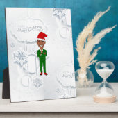 Plaque Photo barack obama père Noël (Côté)