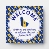 Plaque Photo BARBADOS FLAG Christian Welcome (Devant)