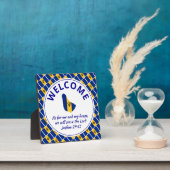 Plaque Photo BARBADOS FLAG Christian Welcome (Insitu)